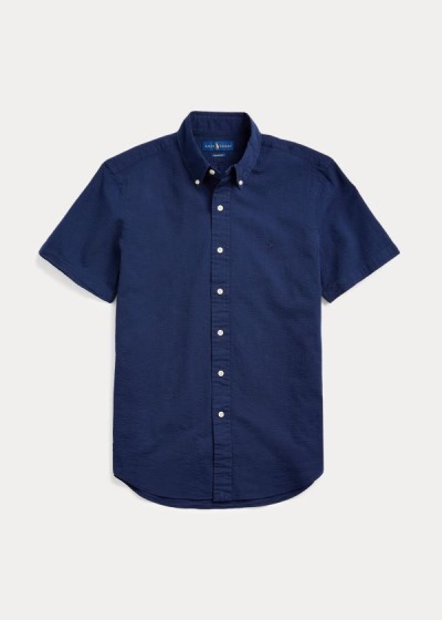 Men's Polo Ralph Lauren Classic Fit Seersucker Shirts | 680195RUW